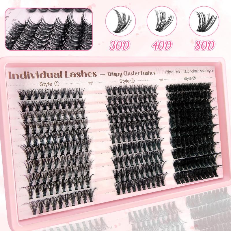 Eyelash Extension Individual - 30/40/80D Volume Eyelash Clusters D-Curl Lash
