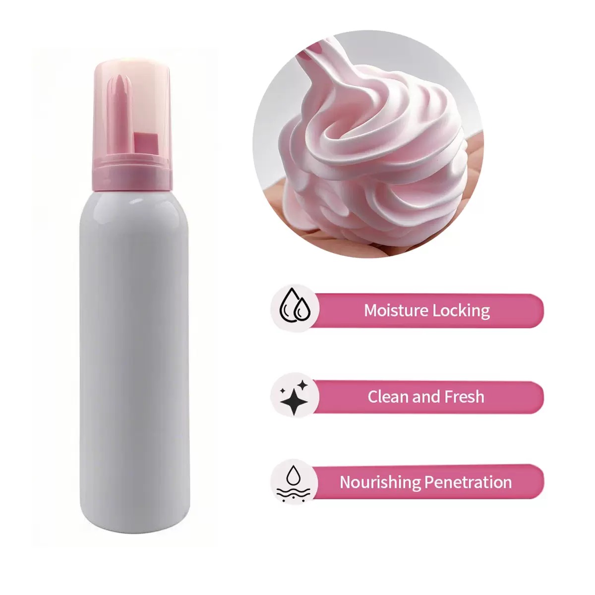 Eyelash Extension Remover Gel - Customized Whipped Lash Shampoo Pink Foam