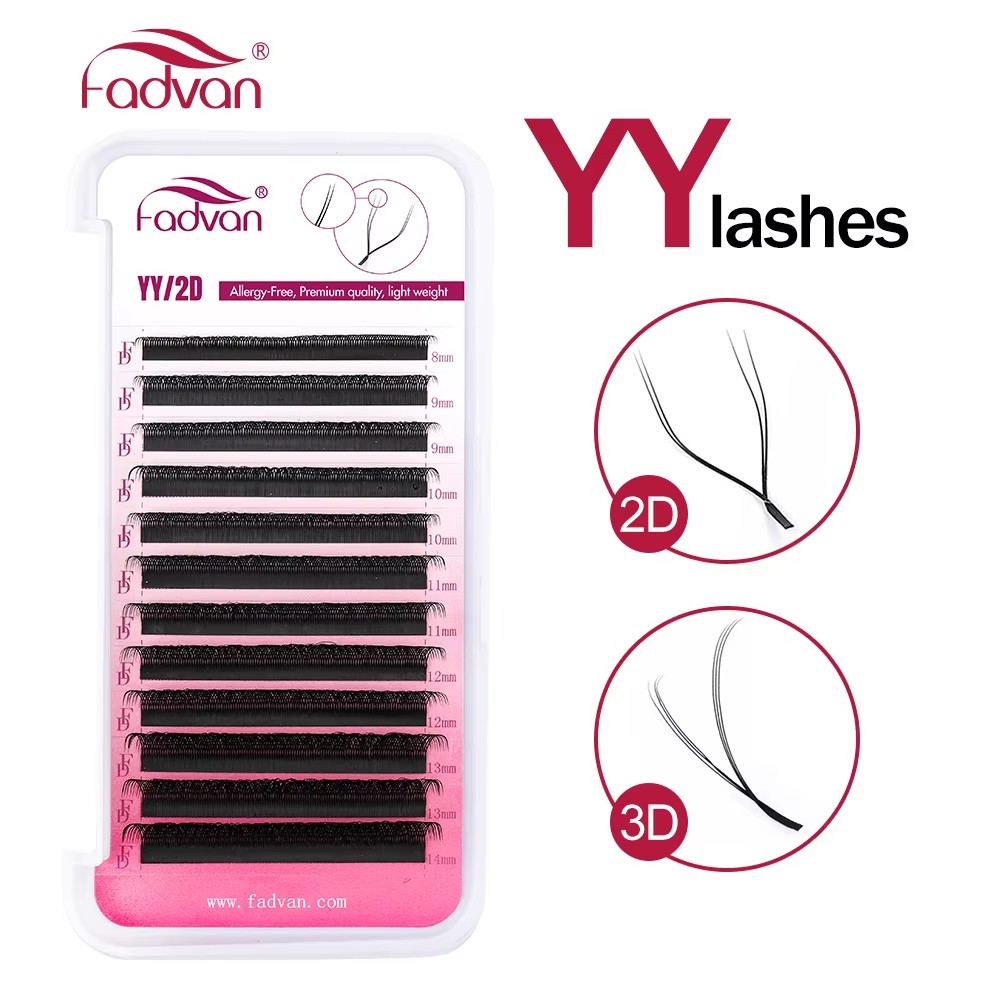 Eyelash Extension Yy - Fadvan 2D/3D YY Shape 0.07mm C/D
