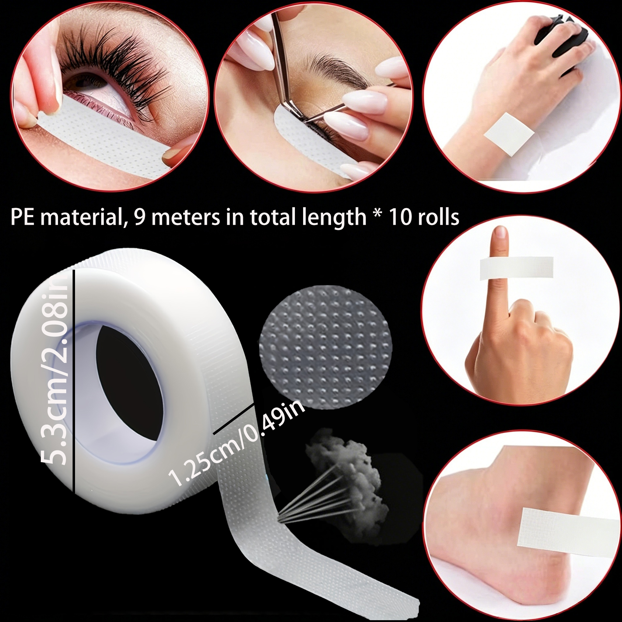 10 Rolls 9m PE Eyelash Extensi – Tape Breathable Lash Bewertung und Preis