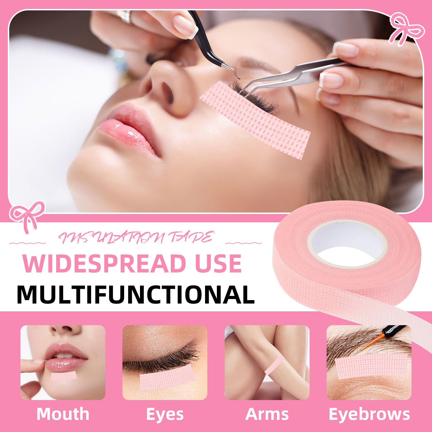 3PC 10pcs Pink Micropore Lash  – Tape Breathable Lash Bewertung und Preis