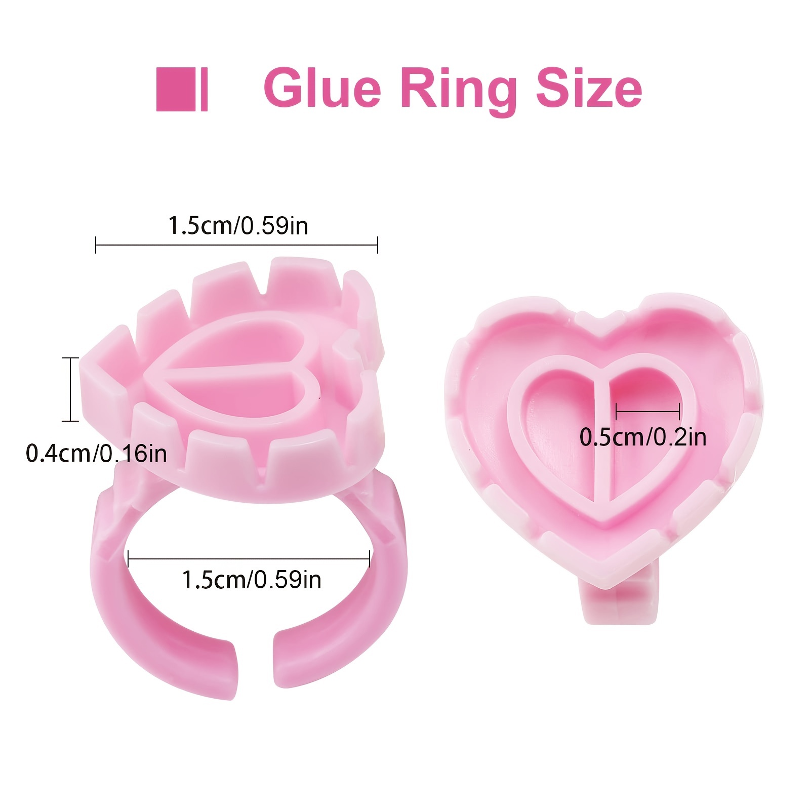 100PCSHeart Eyelash Glue Rings – Eyelash Extension Jakarta Bewertung und Preis