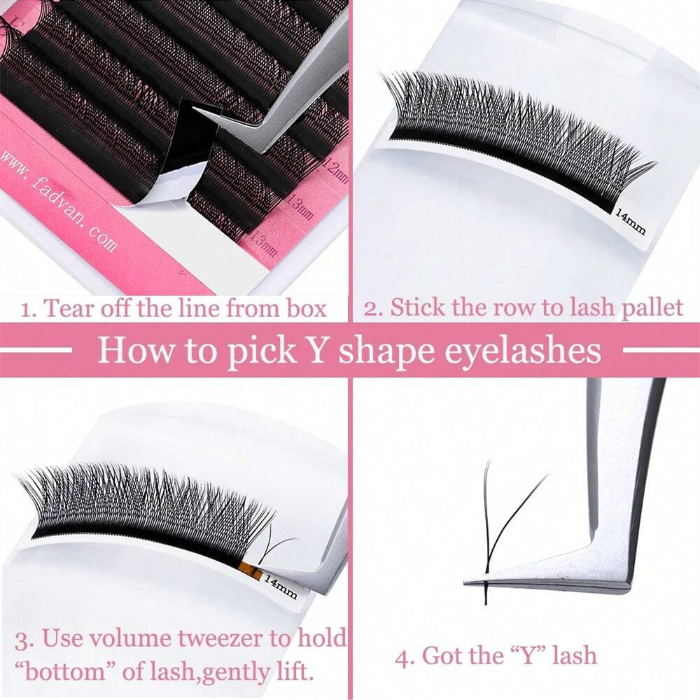 Fadvan 2D/3D YY Shape 0.07mm C – Eyelash Extension Yy Bewertung und Preis